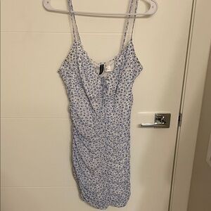 H&M Blue and White Floral Dress